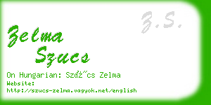 zelma szucs business card